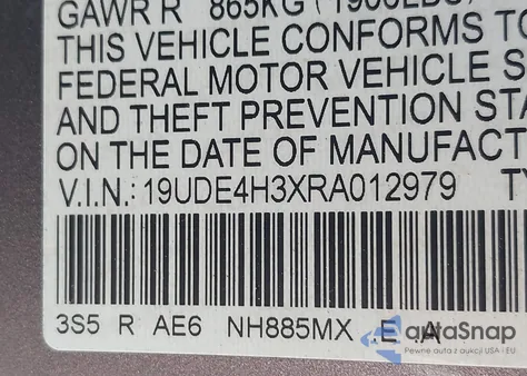 2024 Acura Integra A-Spec from USA, damaged, VIN 19UDE4H3XRA012979